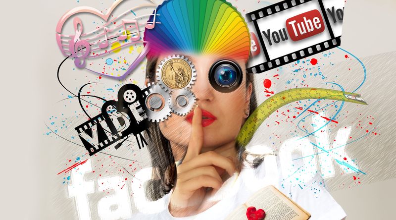 A creator producing content for social media